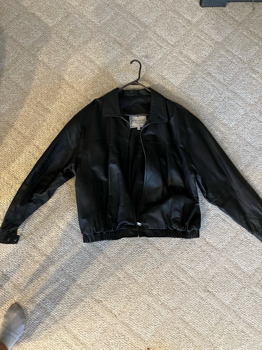 John Ashford Classic 100% Leather Bomber Jacket